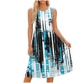thumbnail image 7 of Zedker Floral 2026 Summer Dresses for Women Casual Sleeveless A-Line Pleated Midi Sun Dresses Casual Beach Flowy Tank Dresses with Pockets Blue Size S-XXL, 7 of 7