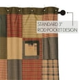 thumbnail image 3 of VHC Brands Tea Cabin Rustic 72"x72" Shower Curtain Green Rod Pocket Patchwork Cotton Button Holes for Hooks Square Bath Decor, 3 of 5