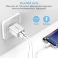 thumbnail image 4 of Cargador AC CHOETECH 2 x USB-A 2Amp Universal (SIN CABLE) Blanco Choetech 2 x USB-A 2Amp, 4 of 7