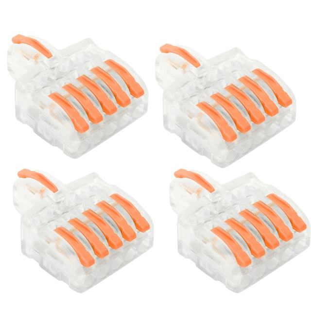 20Pcs Wire Quick Connector, T Wire Connector1 In 5 Out Wire Joint T Tap Wire Connectors For Wiring Of Lamps