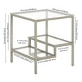 thumbnail image 5 of Evelyn&Zoe Lovett 20" Wide Square Side Table, Satin Nickel, 5 of 9