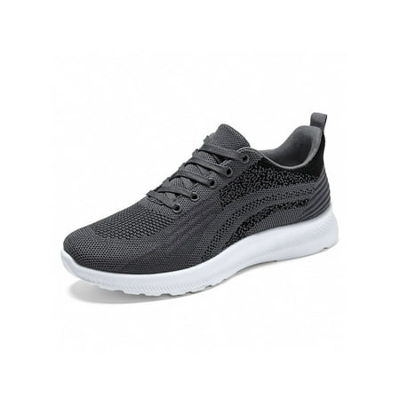 

Daeful Mens Casual Shoe Fitness Workout Running Sneaker Sport Athletic Shoes Walking Slip Resistant Non-slip Breathable Trainers Grey 8
