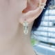 thumbnail image 5 of Rhinestone Pendientes para Chica Wrap Stud Ear Cuff para las mujeres Pendientes de aro de moda minimalista Dainty Tiny Ear Wrap Cuff Piercing Studs Earrings, 5 of 7