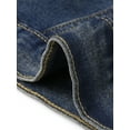 thumbnail image 6 of INSPIRE CHIC Women's Button Down Collarless Long Sleeve Cropped Denim Jacket M Vintage Blue, 6 of 7