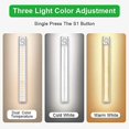 thumbnail image 3 of 160 luces LED para armario, 2 piezas de luz LED con sensor de movimiento con 3 colores, luz LED recargable por USB con 4 modos y tira magnética adhesiva, para armario/escaleras/cocina (#1) Zhivalor WLJ-1635, 3 of 5