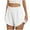 White, variant on qolati Women's Athletic Running Shorts Quick Dry High Waisted Side Split Short Yoga Workout Active Gym Shorts with Zip Pockets
