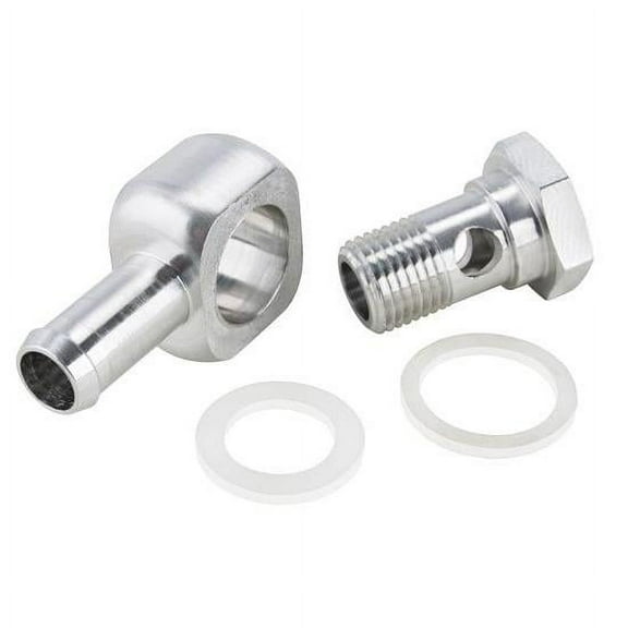 Single Banjo Style Fuel Fitting, 3/8 Inch Hose