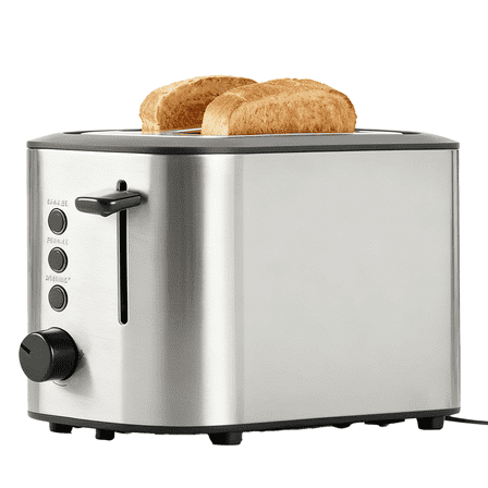 Kitchenette Appliances 2-Slice Toaster, Stainless Steel with Pop-Up