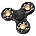 thumbnail image 3 of Spinner de moda para la yema del dedo, bolas de acero con cojinete para aliviar el estrés, juguete EDC para manos, color negro, 1 ud., 3 of 8