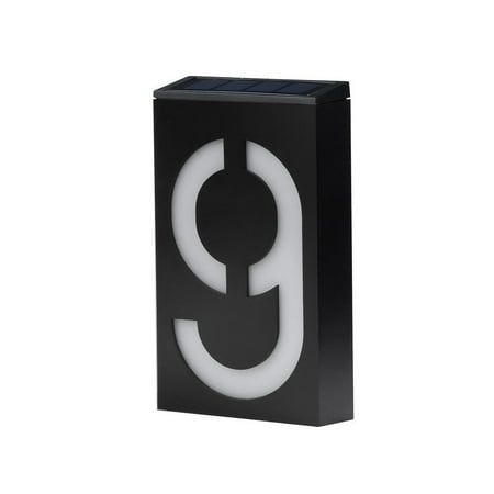 

TureClos Doorplate Light Number Guide-board Wall Lamp Digital Yard Home Plaque Garden Lantern Rechargeable Address House Waterproof Nine