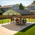 thumbnail image 2 of Patiowell 12'x20' Outdoor metal Carport, Heavy-Duty Steel Structure with Enhanced Base, All-Weather Shelter for Cars, Trucks, Boats, Tractors & Outdoor Use, 2 of 7