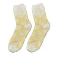thumbnail image 2 of Eoperou 1 Pair Women Socks Fuzzy Fluffy Thickened Stretchy Super Soft Keep Warm Coral Fleece Love Heart Autumn Winter Floor Sleeping Socks for Daily Wear, 2 of 8