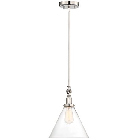 

Pendants 1 Light With Polished Nickel Finish Incandescent Bulbs 10 inch 100 Watts