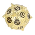 thumbnail image 3 of 7 PCS Metal Dice Set Polyhedral Portable Board Game Dice nced Scrolling Vintage Table Games Accessory Imitation Gold Black, 3 of 4