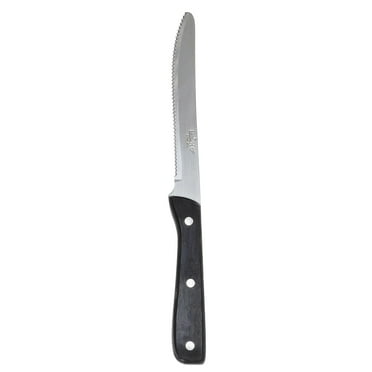 Winco K-80P Jumbo 5 Blade Round Tip Steak Knife - Dozen"