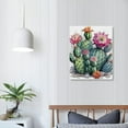 thumbnail image 4 of PIKWEEK Cactus Wall Art for Bathroom Decor Succulent Pictures Wall Decor Watercolor Green Plants Canvas Prints Colorful Spiny Flower Posters Botanical Paintings Mexican Artwork Home Decorations, 4 of 5