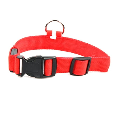 

LEDDogCollar USBRechargeable GlowingpetDogCollarforNightSafety FashionLightupCollarforSmallMediumLargeDogs Red L F15418