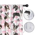 thumbnail image 4 of Blackout Kids Curtains,Cute Boston Terrier Dog and Pink Love Heart Childrens Insulated Curtains Set Of 2,Bedroom Essentials,Toddler Room Decor 42"x84"(106x213cm), 4 of 4