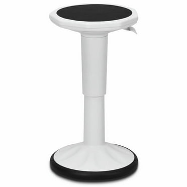 GVN Adjustable Active Learning Stool Sitting Home Office Wobble Chair with Cushion Seat-White, Home Office Computer Desk Chair, Office Chairs Clearance for Bedroom,Study