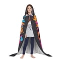 thumbnail image 3 of Honeii Colorful Wolf Head Print Poncho Cape, Cloak Coat, Snuggly Hooded Wearable Blanket, Hooded Cape For Teenagers,Halloween Costumes-Medium, 3 of 7