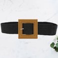 thumbnail image 2 of OUNONA Vintage Wide Waist Belt for Women, Retro Elastic Weave Waistband with Adjustable No-Hole Design, Stylish and Comfortable, 2 of 7