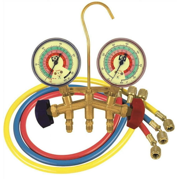Jb Industries Mechanical Manifold Gauge Set,2 Valves 22233L