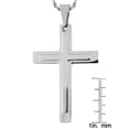 thumbnail image 4 of West Coast Jewelry Men's Polished Stainless Steel Layer Cross Necklace, 4 of 4