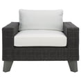 thumbnail image 3 of SAFAVIEH Couture Margarita Wicker Patio Armchair, Dark Grey/White, 3 of 11