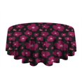 thumbnail image 5 of Pioneer Flower Floral Print Pattern Round Tablecloth 60"x60",Wrinkle Wipeable Table Cloth for Kitchen Dining Room Picnic Patio Party, 5 of 6