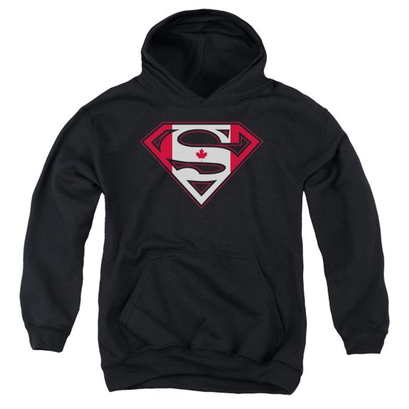 Superman - Canadian Shield - Youth Hooded Sweatshirt - Large