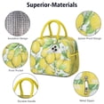 thumbnail image 4 of Lunch Bag Lunch Box for Women Reusable Insulated Lunch Bags,Water-Resistant Yellow Lemon Cooler Lunch Tote Bag, Large Capacity for Work Travel Picnic, 4 of 6