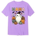 thumbnail image 4 of Rggeeun Toddler Girls Blouse Cartoon Cute Pumpkin Pattern Short Sleeve Crew Neck Soft Lightweight Relaxed Fit for Halloween Gym Casual Tops,Purple,3-4 Years, 4 of 4