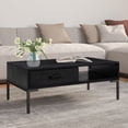 thumbnail image 1 of vidaXL Coffee Table Black 90x50x35 cm Solid Pinewood, 1 of 5