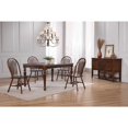 thumbnail image 3 of Andrews 6PC 76-in Rectangle Extending Dining Set w Sideboard Chestnut Brown Wood, 3 of 7