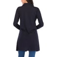 thumbnail image 7 of SHCKE Women's Long Sleeve Cardigans Casual Open Front Cardigan Shirt Lightweight Breathable Kimono Cardigans with Pockets Navy, 7 of 7