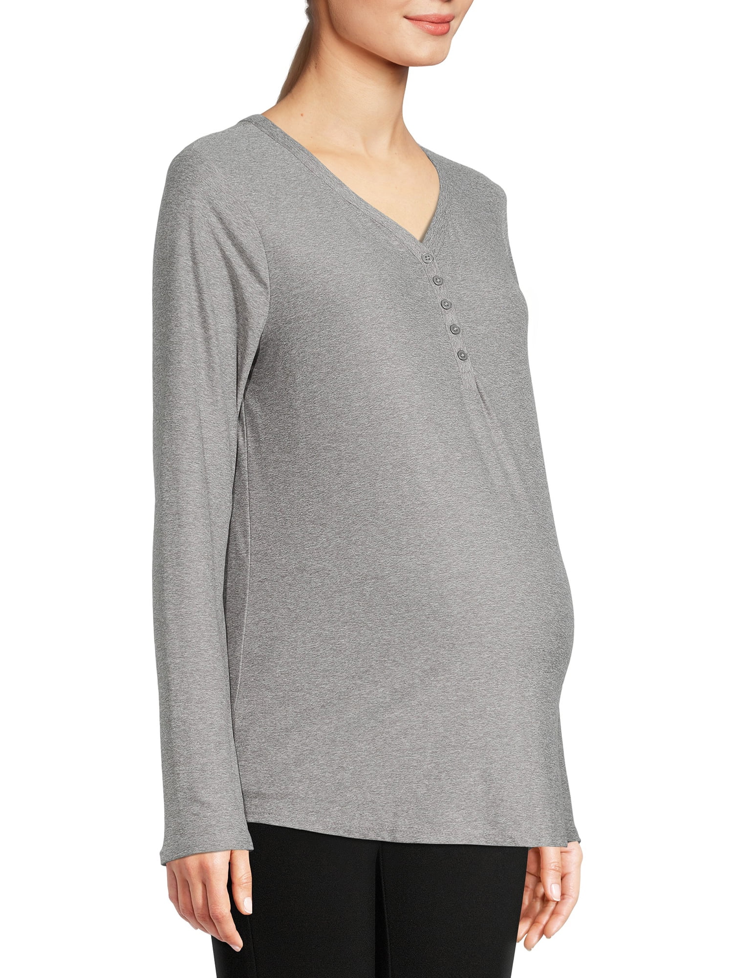 Time and Tru Women's Maternity Henley Shirt