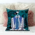 thumbnail image 3 of Amrita Sen Three Women Throw Pillow with Removable Cover in Green Blue Purple 20x20, 3 of 5