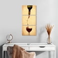 thumbnail image 2 of Elephant Stock Pouring Wine Wall Art - Vertical Multi Panel Canvas - Dining Room Wall Decor - Food And Drink Multi Panel - Beige And Red Decor - 12" x 27", 2 of 8