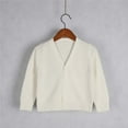 thumbnail image 2 of QUOTAY Toddler Sweater Cardigan Long Sleeve Button Front Knit Coat for Baby Kids and Girls Soft Crew Neck Open Front Outerwear Sizes 1-8 Years White,8-9 Years, 2 of 3