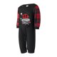 thumbnail image 2 of Pijamas familiares navideños a juego, camisetas de manga larga con estampado de letras y pantalones a cuadros. Ropa de dormir y estar por casa., 2 of 7