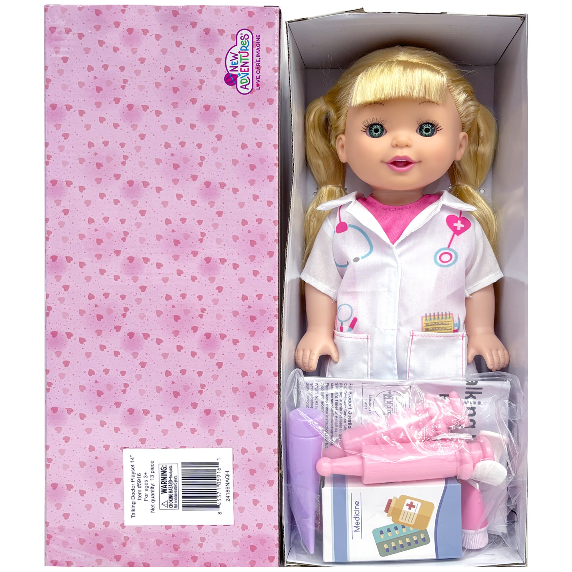 Lil Tots Talking Doctor Playset, 14 inch doll with accessories