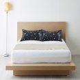 thumbnail image 6 of Yayeee Pillowcase King Size Set of 2 Satin Wrinkle Resistant Envelope Pillow Case, Blue Stars Pattern, 6 of 8