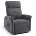 thumbnail image 2 of MCombo Fabric Power Recliner, Electric Swivel Glider Rocker Recliner Chair for Nursery with USB Ports, Side Pockets for Living Room, Small Space 7763, 2 of 7