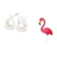 thumbnail image 5 of Elegante figura de cisne y flamenco de cerámica, ideal para decorar estanterías, armarios y jardines. Adorno navideño de primavera., 5 of 8