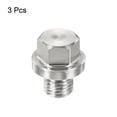 thumbnail image 3 of Unique Bargains M8x1 Male Plug Stainless Steel Thread Hex Head Socket Solid Pipe Fitting 3 Pack, 3 of 5
