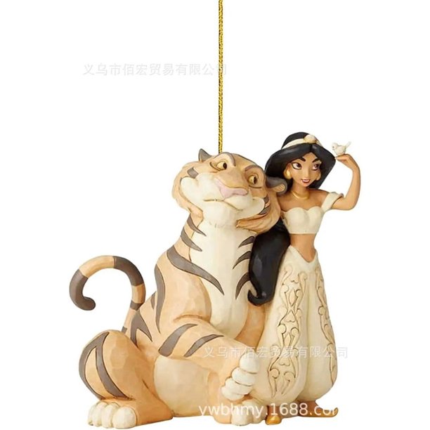 Decoración colgante de Navidad de princesa de Disney, adorno para árbol de Navidad, decoración para fiesta de Navidad, jazmín, Ariel, Bella, Aurora, Blancanieves