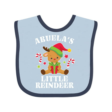

Inktastic Christmas Abuela s Little Reindeer with Candy Canes Gift Baby Boy or Baby Girl Bib