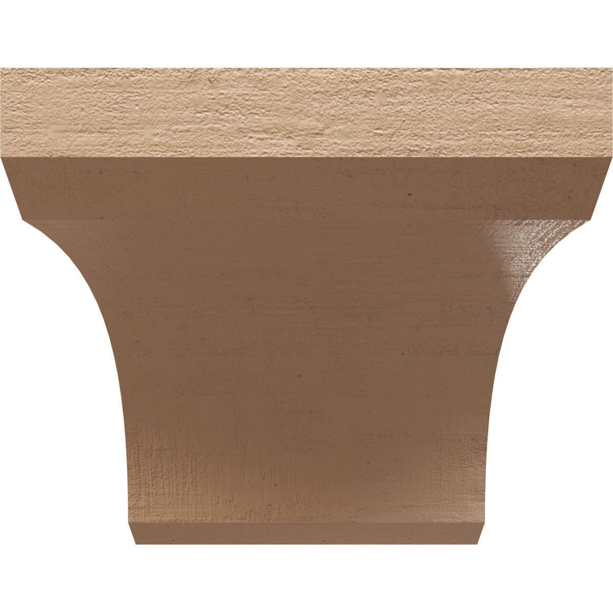 12"W x 24"D x 12"H Wide Legacy Rough Cedar Woodgrain TimberThane Corbel, Primed Tan