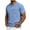 Sky Blue, variant on Miqool Washed Denim Shirt for Man Short Sleeve Collared Casual Lightweight Ruched Summer Jean Top with Chest Pockets