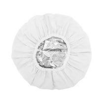 Unique Bargains 1 Pc Women Portable Shower Cap for Bathroom Hotel Vacation Business Travel White Satin EVA
